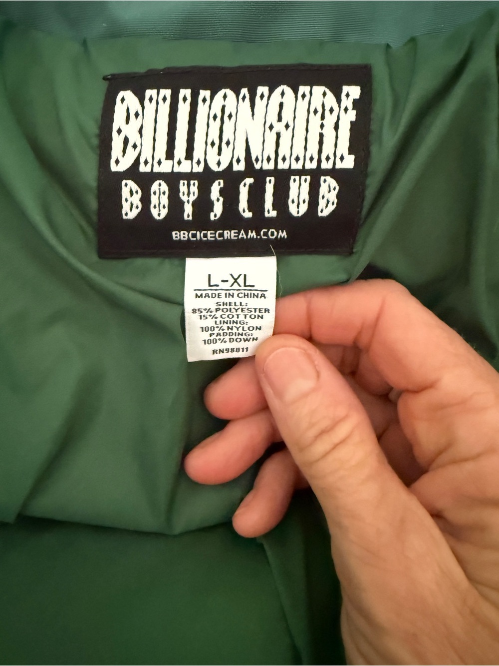 Billionaire Boys Club Green, Pink and Tan Digital Camo Jacket with Navy Patch - Picture 6 of 7